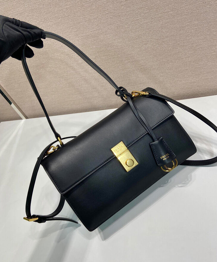Prada Soft Sound Medium Leather Shoulder Bag 1BN023
